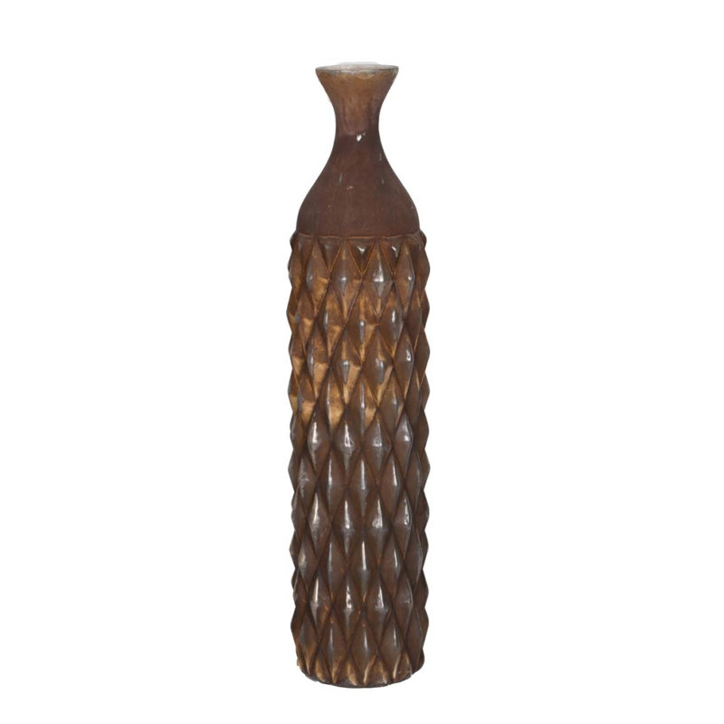 Vase de plancher en verre Molten Earth, H 20,25 po x l 5,5 po x P 3 po