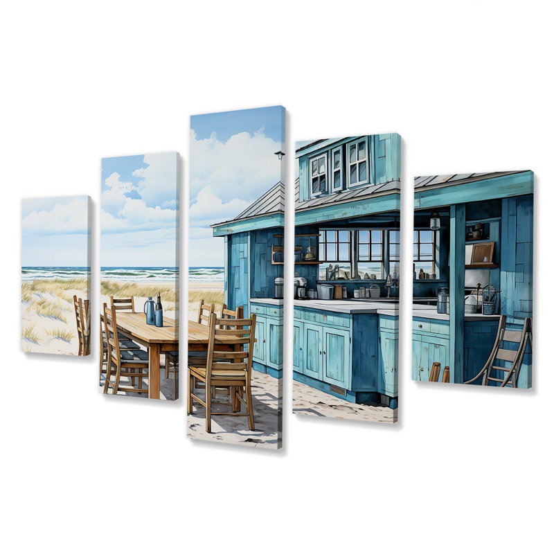 «Oceanfront Beach», ensemble d'art mural mural