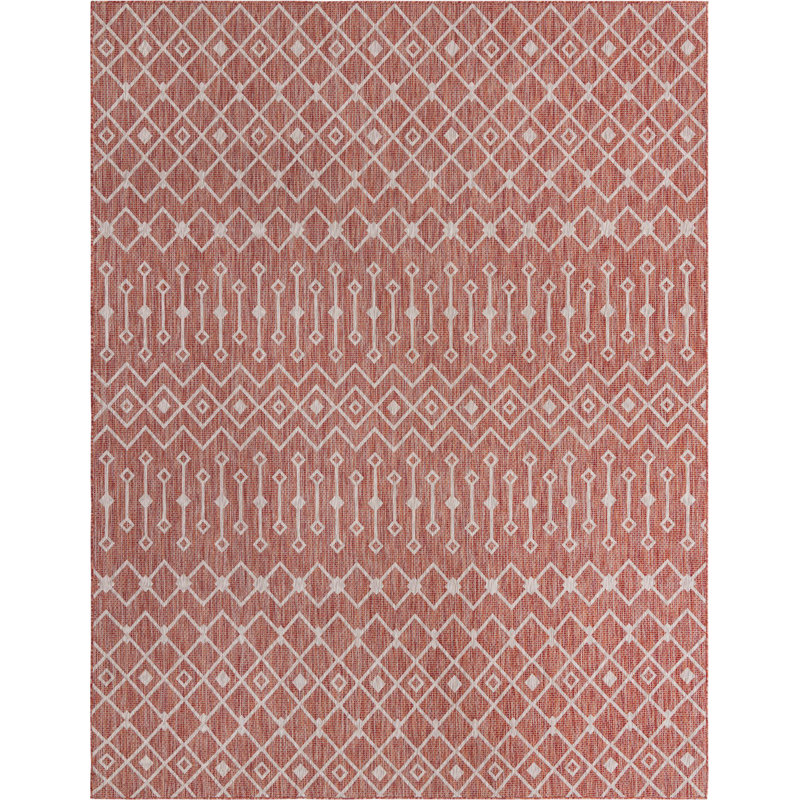 Outdoor Preen Area Rug Rust Color, Rectangle 10' x 13'