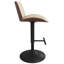 Tabouret de bar pivotant ajustable de style Mid-Century avec repose-pieds hydraulique Goulding