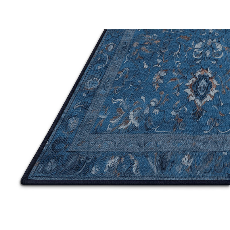 Machine Washable Gray Area Rug, Rectangle 2' x 3'