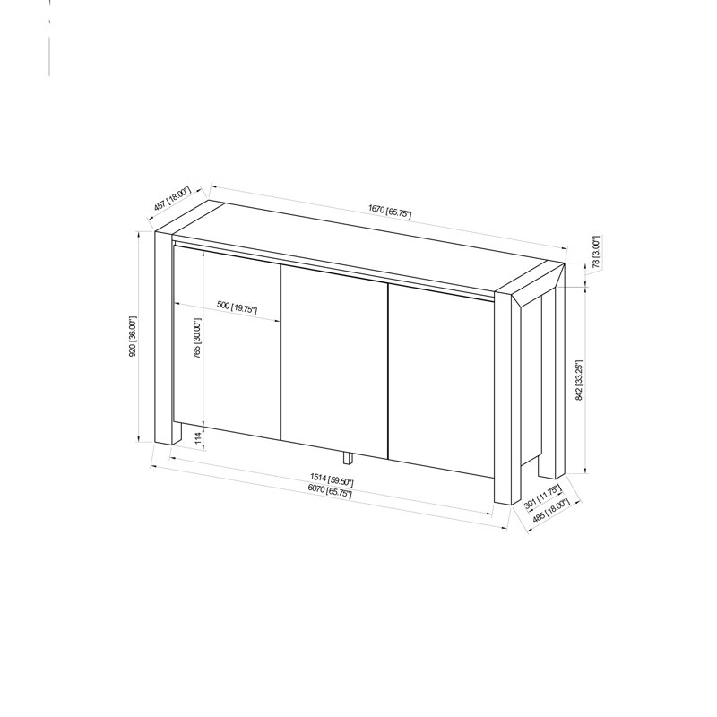 Buffet de rangement Vanilla, style, plateau en marbre, ton de bois naturel, salle à manger, Solid +, armoires et tiroir avec esthétique, 4 pieds, pour rangement, profondeur 67,66 po, largeur 18,52 po, hauteur 35,95 po, 204,6 lb