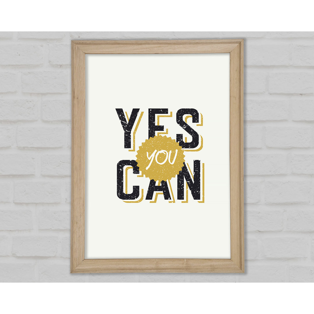 Yes You Can 2 - Einzelne Bilderrahmen Typografie