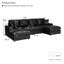 Sofa de coin Mountster avec deux poufs-991983601