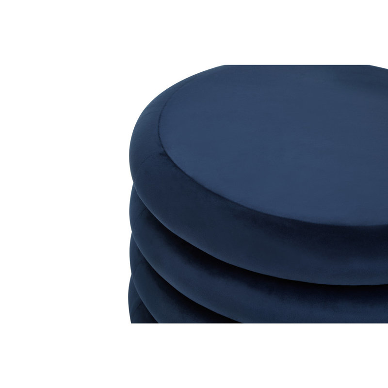 Manufactured Wood Accent Stool, Midnight Blue