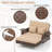 2 PCS Wicker Loveseat & Storage Ottoman with  4-Level Backrest & Soft Cushion Brown-1740279407