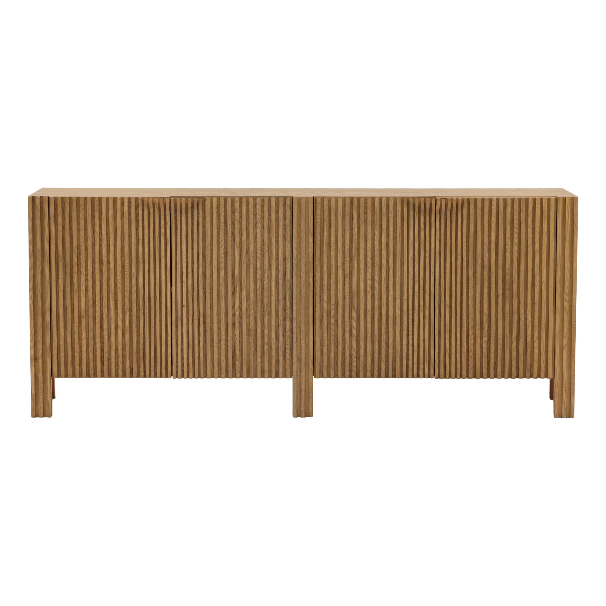 Fallon 41" Wide Oak Wood Sideboard, Natural, 32" H x 78.5" W x 18" D