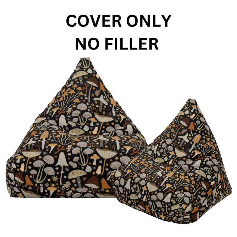 Polyester Bean Bag Cover, 29" H x 38" W x 42" D, Black 100% Polyester