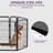 Heavy Duty Adjustable Metal Dog Pen Playpen Portable Foldable Pet Kennel Fence For Outdoor Indoor