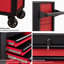 28 - Inch 3 Drawer Rolling Tool Chest In Black And Red, Equipped With Wheels Locking For Workshop Storage Garage Steel Key Locking, Good Warehouse