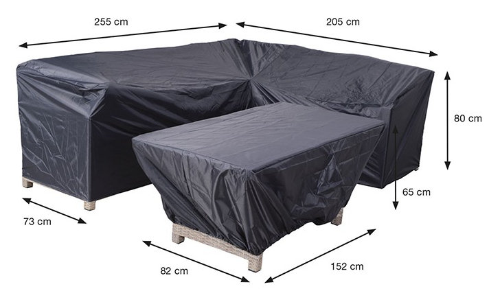 Coverit Outdoor Patio Dining Set Cover, 65 cm H x 223 cm W x 80 cm D