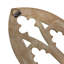 Ensemble de 2 sculptures murales gothiques en bois blanchi à la chaux - H 15,75 po x L 7,5 po x l 0,25 po