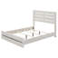 Lit plateforme blanc avec 2 tables de chevet, design contemporain, facile à assembler, parfait pour les chambres modernes