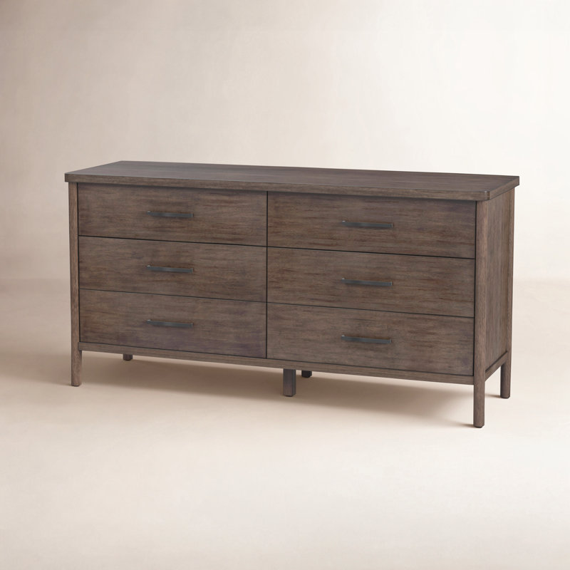 Commode 6 tiroirs Hall, Marron foncé