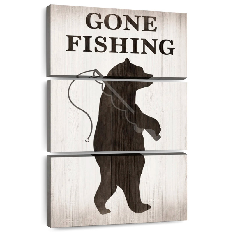 Senne Bear Gone Fishing, H 32 po x l 20 po