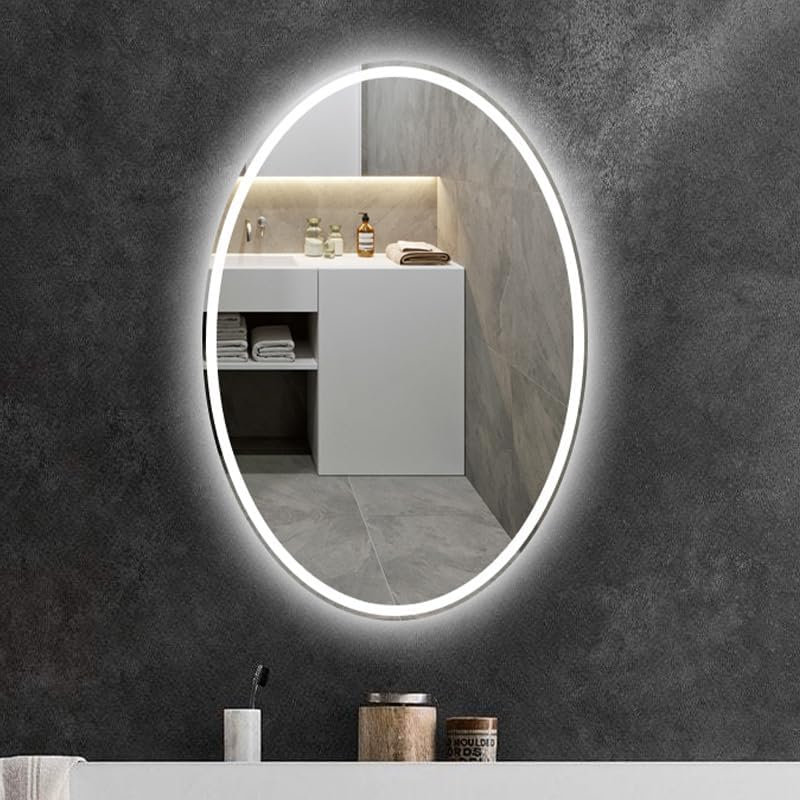 Glass Oval Wall Mirror