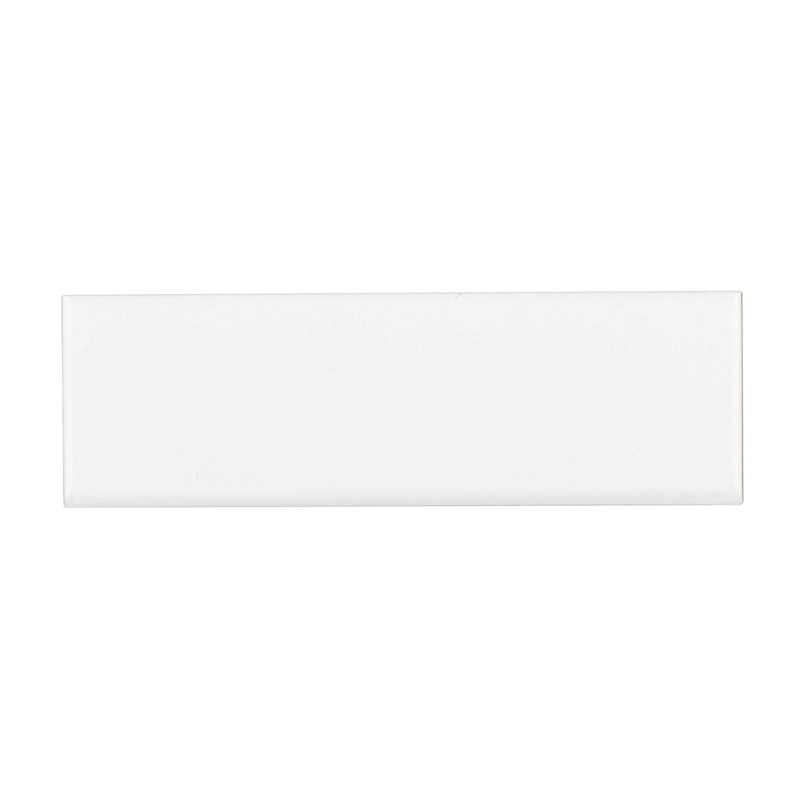 Ice White 10" x 3" Glossy Ceramic Bullnose Tile Trim