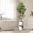 Artificial Tree in Black White Wood Tree Rings Pattern Planter Fake Bamboo Silk Tree-103684948
