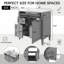 Meuble-lavabo gris 30 po avec lavabo supérieur, meuble-lavabo simple moderne à 2 tiroirs et tiroir basculant-130933841-130933846