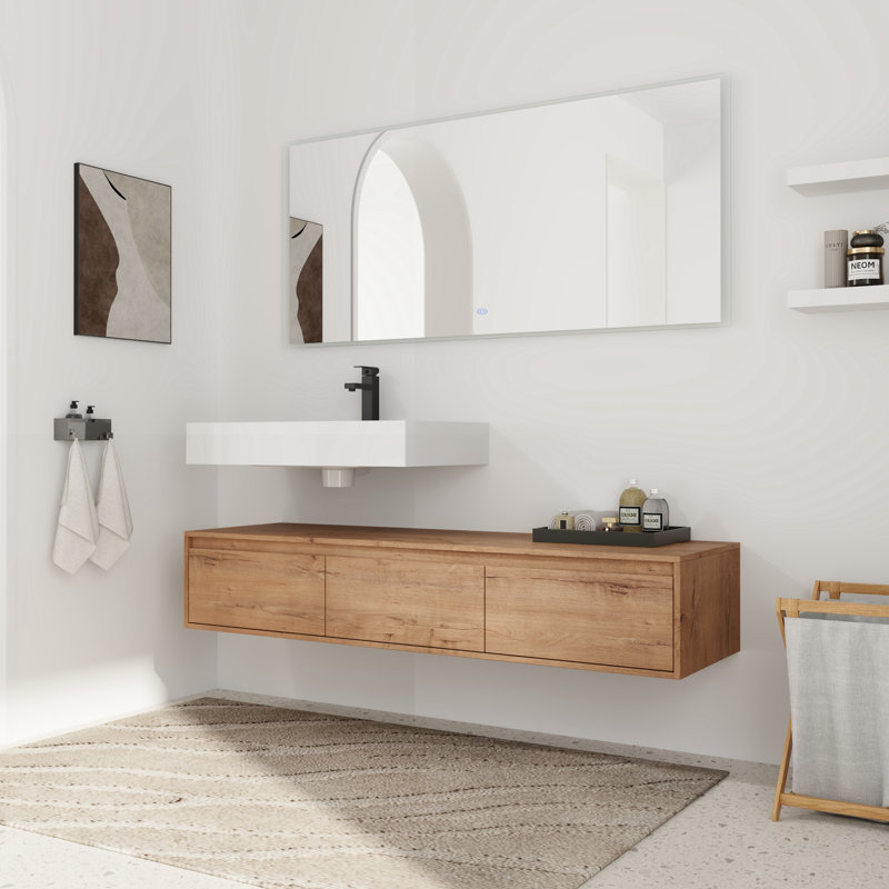 Meuble-lavabo simple 60 po avec plateau en résine