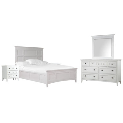 Liz California King Panel Bed 2 Nightstands And Drawer Dresser With Landscape Mirror