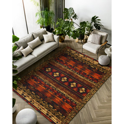 Tapis marocain coloré en coton et polyester à imprimé numérique Manasa Collection
