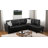 White Cream Faux Leather L shape Couch Living Room Sofa Set-81407049-87463985