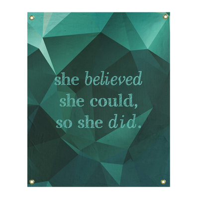 Tapisserie de citation pour femmes en polyester en faux gemme