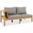 4 Pieces Outdoor Sectional Set with Soft Cuhsion and Coffee Table-2058859246