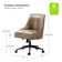 Positano Modern Faux Leather Tilting  Swivel Task Chair with Nailhead Trims