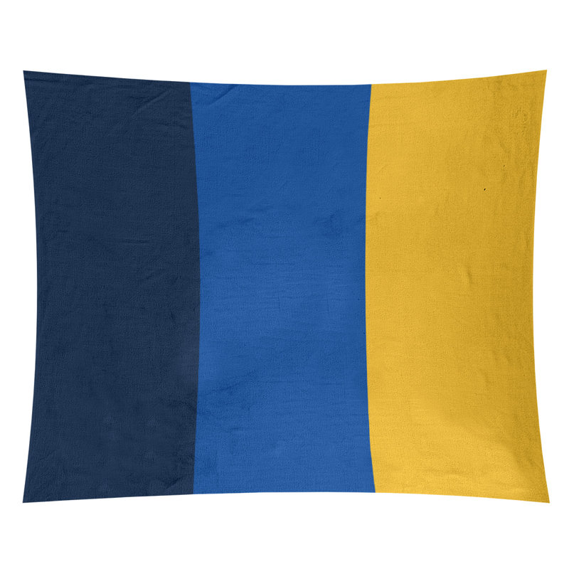 Tapisserie de polyester St. Louis, H 88 po x l 104 po x P 2 po, Bleu marine / bleu royal / doré