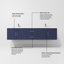 Ensemble de meuble-lavabo double mural 80 "avec miroir Geneva-978541879-1063301508