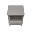 Grey Veneer Accent Table With 2 Tier Storage And For Bedroom Living Room Decoration End In Veneer, Drawer Shelf