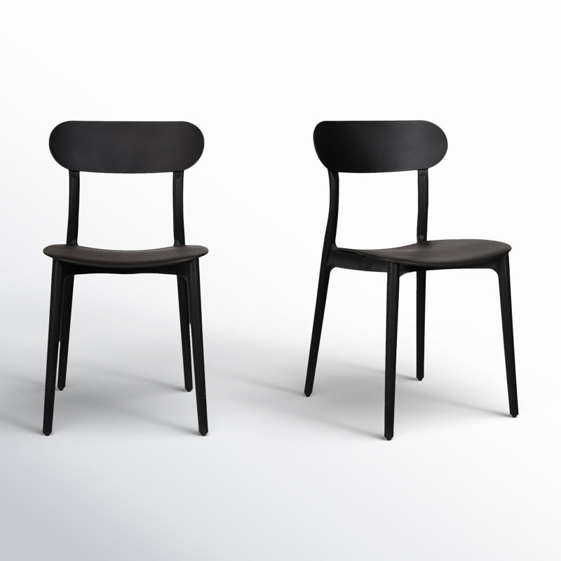 Kent Outdoor Dining Chair Navy - Set Of Two, Black