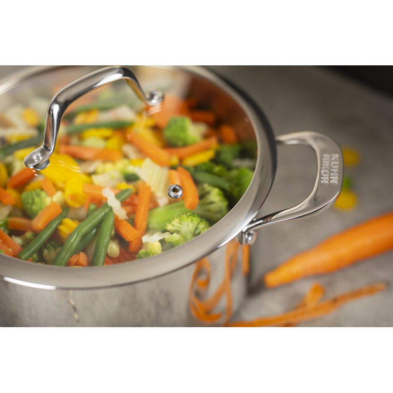 Kuhn Rikon Allround Stainless Steel Induction Safe 3-Piece Mixed Cookware Set