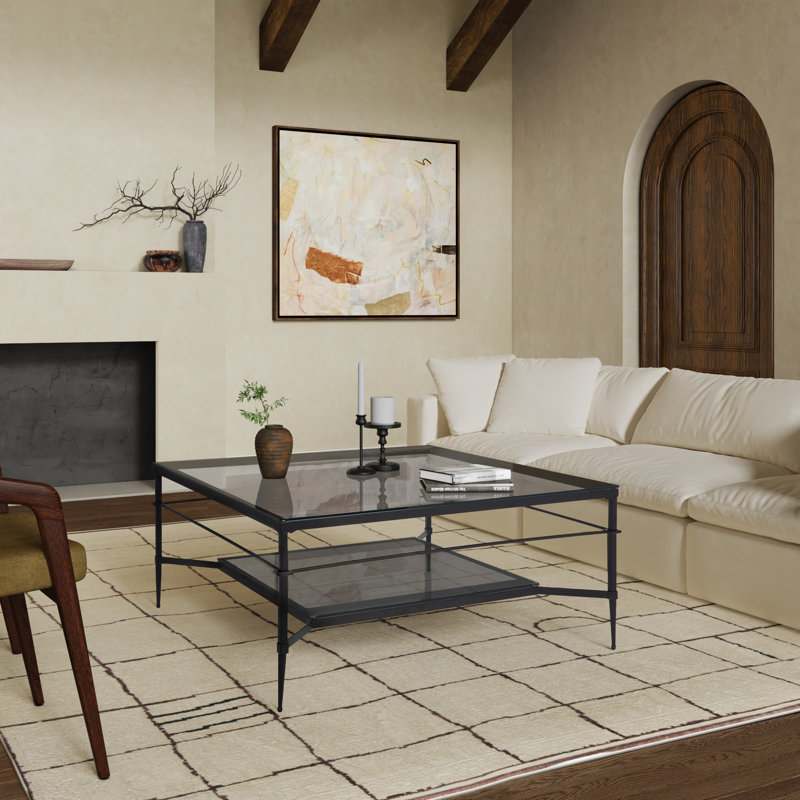 Vera Glass Coffee Table, Black