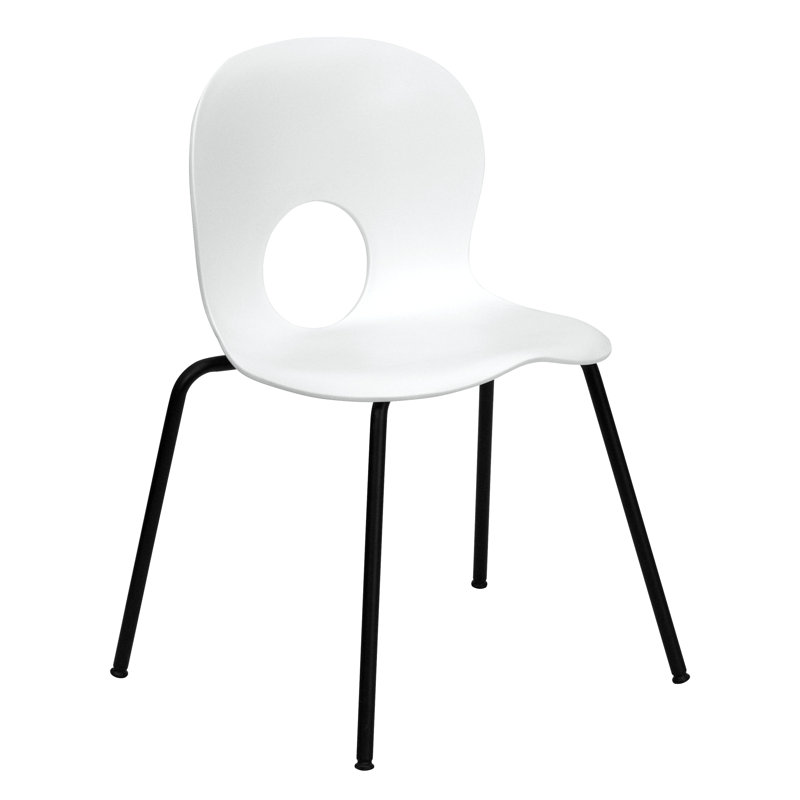 770 lb. Capacity Designer Plastic Stack Chair, Set of 10, White