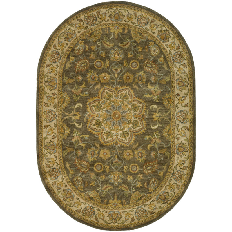 Cranmore Hand Tufted Wool Oriental Rug, Oval 7'6" x 9'6" 
