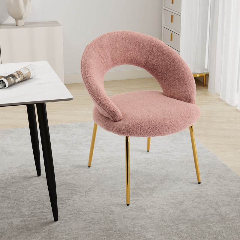 Chaise de salle à manger rembourrée, Ourson rose