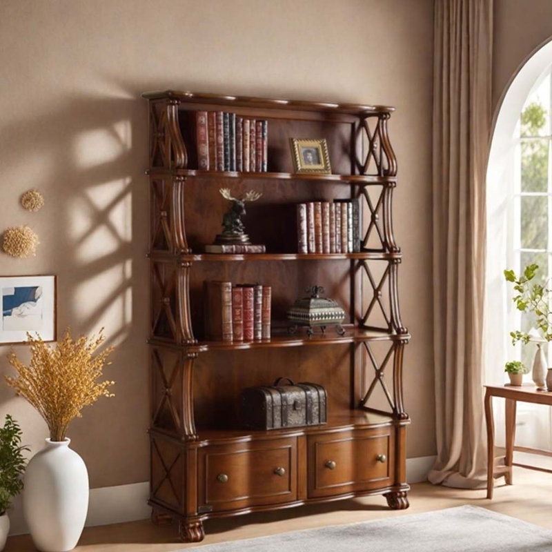 Vintage Solid Wood Multi-Layer Bookcase