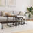 17 Storeys Nesting Coffee Tables 3 Pcs Smoked Oak Engineered Wood