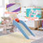 Glissoire Hey Play pour tout-petits avec panier de basketball