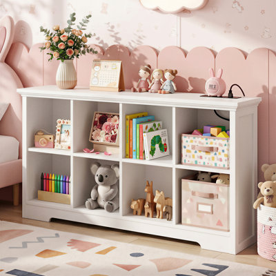 Console de 50 po de long avec canapé-lit étroit de style campagnard avec 8 cubes, derrière le canapé