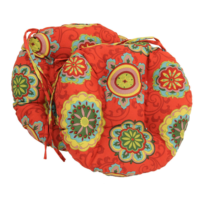 Outdoor 3.5'' Dining Chair Seat Cushion, Farrington Terrace Grenadine
