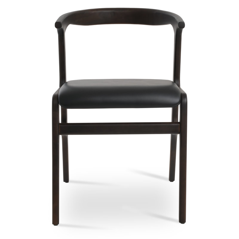 Chaise avec accoudoirs rembourrée Morelato, Similicuir noir