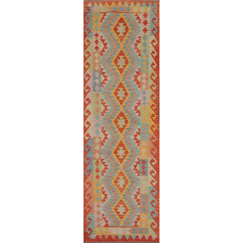 Tapis de couloir géométrique Kilim