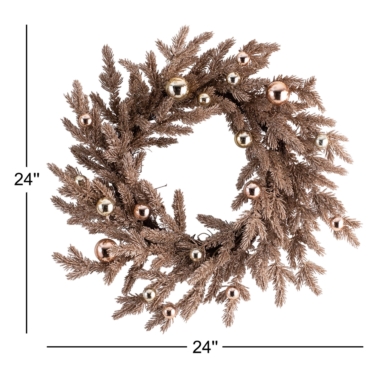 24'' Faux Pine Silk Wreath