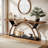 70.87'' Console Table with Storage Shelf, Rustic Industrial Sofa Table with Half-Moon Frame for Entryway or Living Room-348928090