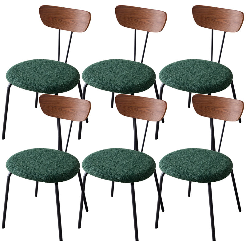 Chaises de salle à manger empilables, petite chaise de cuisine en tissu avec dossier en bois massif pour appartement, salon, chambre à coucher
