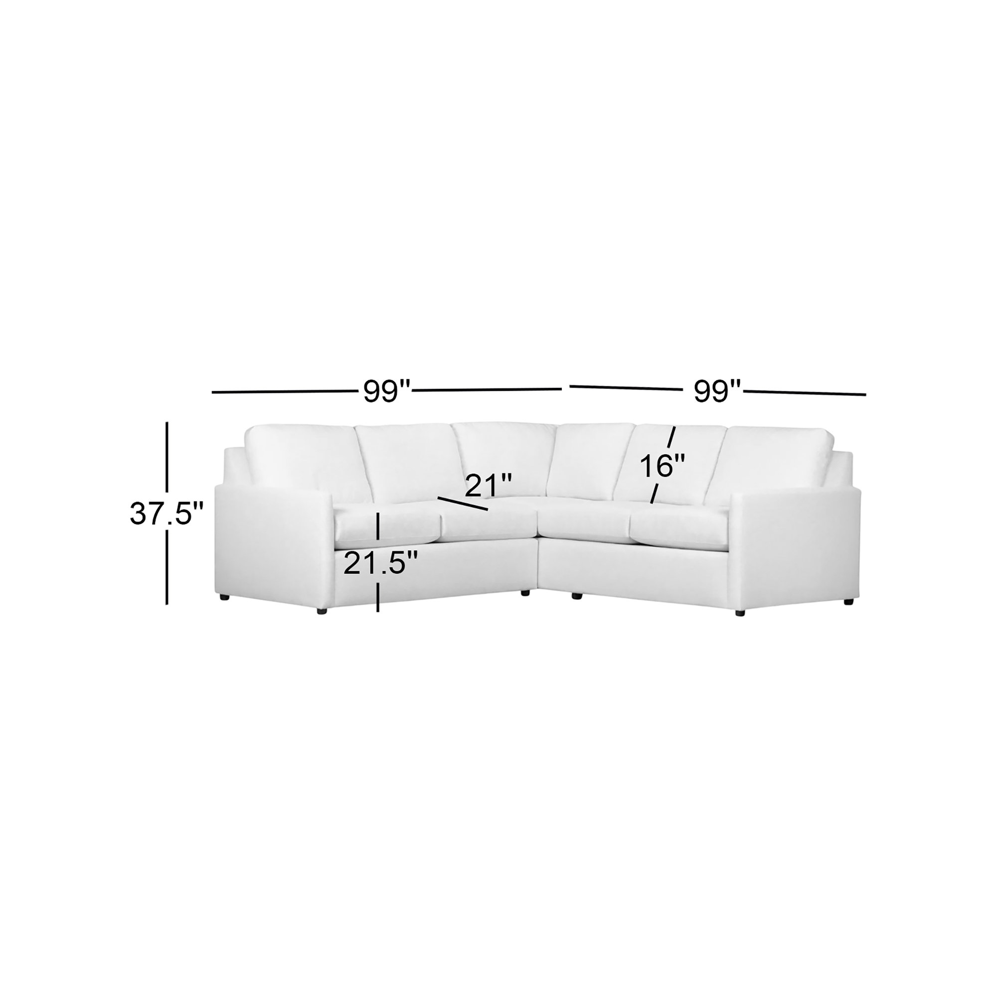 Savannah Upholstered Corner Sectional, Macarena Light Gray Canvas